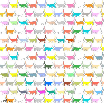 جالب ترین طرح نقاشی پی ان جی PNG گربه های رنگارنگ و گرافیکی 