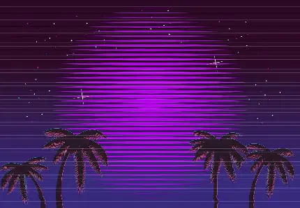 پس زمینه بازی رترو ویو retrowave برای دوست داران بازی و گیم