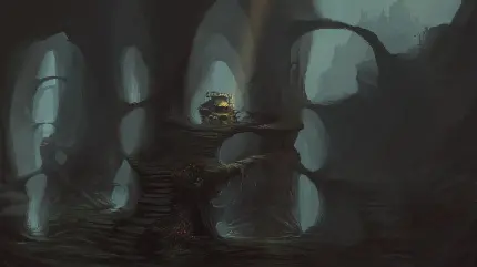 عکس انیمیشن غار تاریک با فضای بسیار عجیب 
