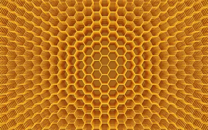 والپیپر سه بعدی جالب با طرح دیجیتالی شبیه شکل هندسی کندوی عسل