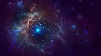 تصویر استوک خیلی زیبا فراکتال انتزاعی با الگوی کهکشان 