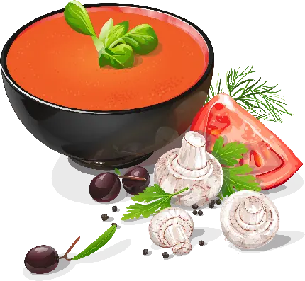 عکس دوربری شده غذا با گوجه کارتونی برای علاقه مندان به آشپزی