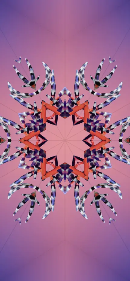 پس زمینه ios 17 به سبک Kaleidoscope با کیفیت عالی