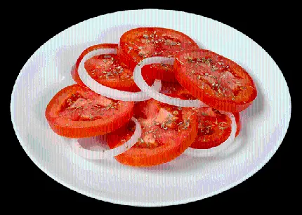 عکس غذا با گوجه و پیاز برای متعادل کردن طعم سایر مواد png
