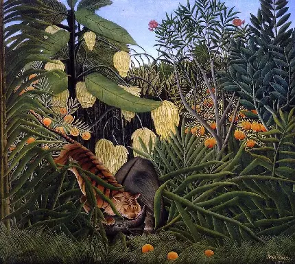 تصویر رایگان نقاشی مشهور آنری روسو به نام جنگل رویاها 