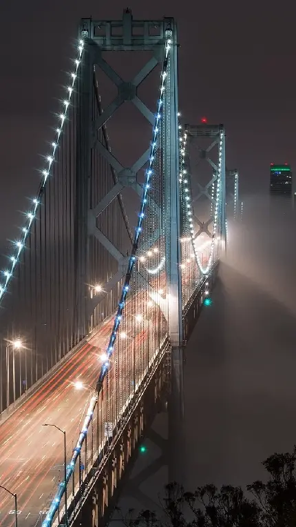 تصویر پل خلیج اوکلند در سانفرانسیسکو با کیفیت عالی