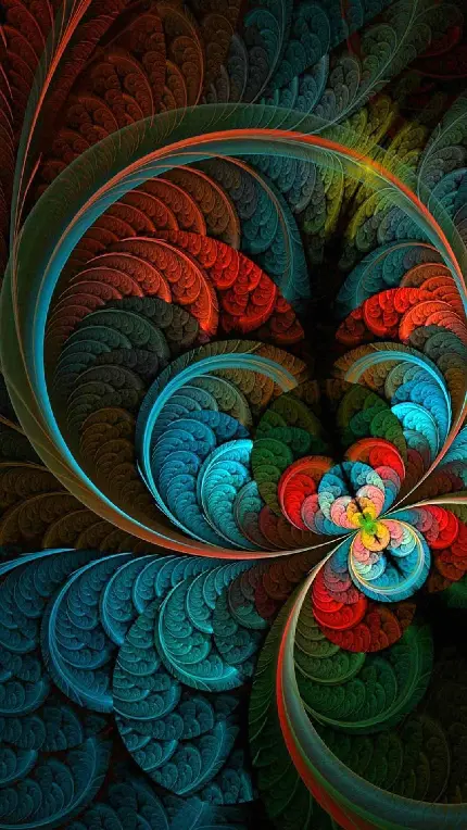 Wallpaper فراکتال هزار رنگ ساخته شده توسط هنر دیجیتال