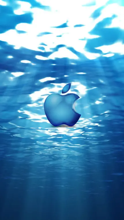 عکس لوگو اپل زیر آب برای تصویر زمینه گوشی های جدید این شرکت