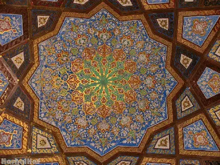 تصویر شاهکار و دیدنی از معماری ایرانی در این سقف کار شده