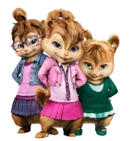 سنجاب های دختر در فیلم آلوین و سنجاب ها Alvin and the chipmunks 