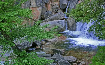 عکس زمینه فول اچ دی FULL HD از طبیعت و آبشار بکر