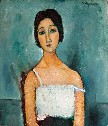 کریستینا نقاشی رنگ روغن 1916 اثر Amedeo Modigliani سبک اکسپرسیونیستی