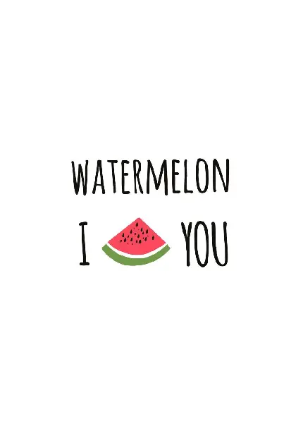 والپیپر هندوانه watermelon دوستت دارم با کیفیت بالا