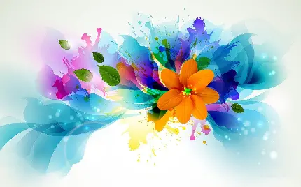 عکس استوک رویایی از گل های رنگی انتزاعی مخصوص دسکتاپ