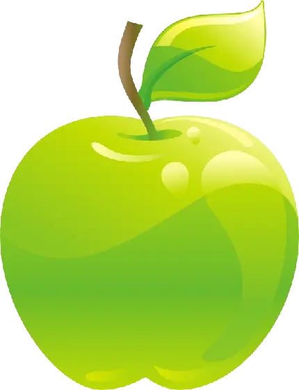دانلود رایگان تصویر پی ان جی و دوربری شده گرافیکی سیب سبز خوشمزه