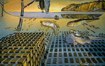 نقاشی سالوادور دالی بنام از هم پاشیدگی تداوم حافظه