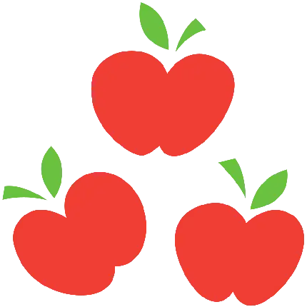 نقاشی سیب های قرمز خوشمزه با فرمت پی ان جی PNG 