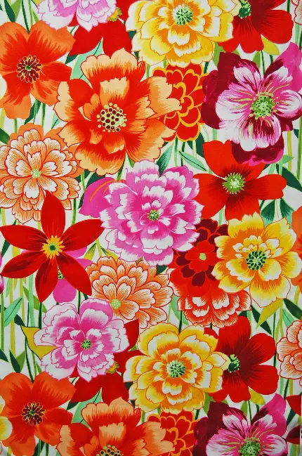 عکس زمینه آیفون طرح فریدا با گل های رنگارنگ و خوشگل 