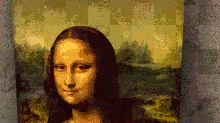زیباترین تصویر تابلو نقاشی مشهور مونالیزا یا لبخند ژکوند 