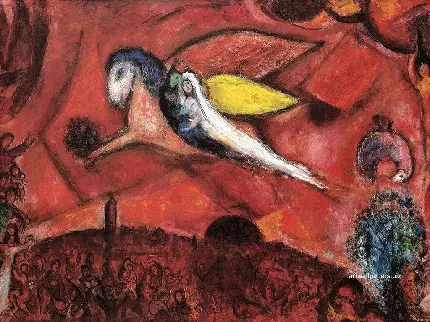 استوک نقاشی مارک شاگال اسبی در حال پرواز به صورت رایگان 