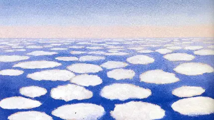 عکس از نقاشی آسمان برفراز ابرها اثر جورجیا اوکیف