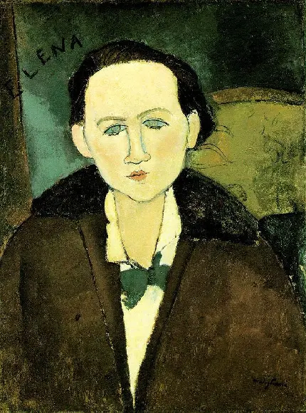 پرتره Elena Pavlowski in 1917 اثر Amedeo Modigliani