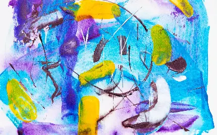 نقاشی اکسپرسیونیسم اکریلیک رنگ روغن آبسترکت استاتیک رنگارنگ