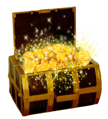 عکس پی ان‌ جی PNG صندوقچه واقعی گنج و طلا با کیفیت بالا