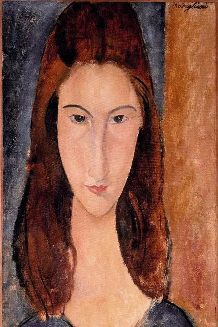 نقاشی amedeo modigliani به نام portrait of jeanne hebuterne
