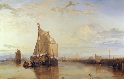 دانلود عکس نقاشی کشتی برده اثر هنری معروف ویلیام ترنر