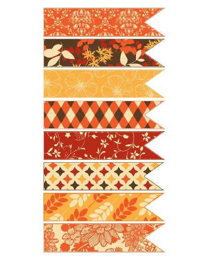 تصویر پی ان جی نوار دور صفحه پاییزی با طرح های مختلف 