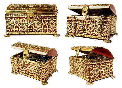 چاپ پوستر عکس رایگان و با کیفیت صندوق طلایی شیک و جذاب با فرمت PNG و بدون زمینه 