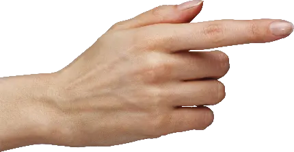 دانلود عکس دست در حال اشاره کردن با فرمت PNG پی ان جی 