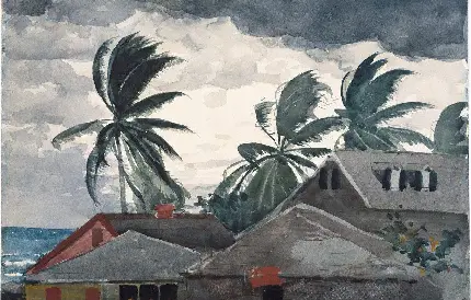 نقاشی طوفان باهاما اثر وینسلو هومر |  هنرهای زیبا آمریکا