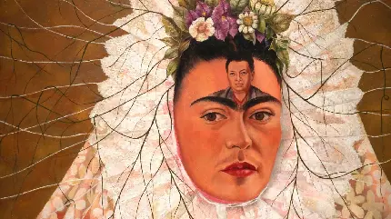 نقاشی مدرنیسم مکزیکی فریدا کالو، دیگو در ذهن من 1943 