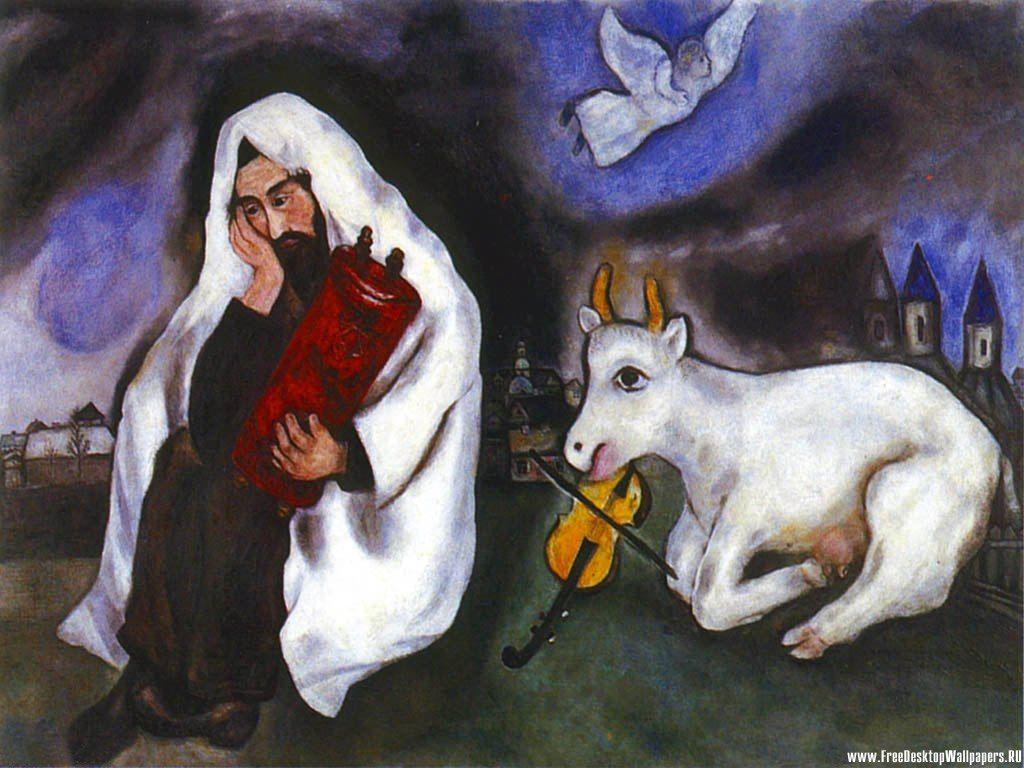 تصویر نقاشی مارک شاگال نقاش معروف برجسته قرن بیستم