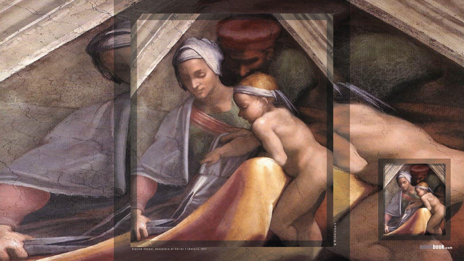 عکس تابلو مادونا مدیچی اثر میکل آنژ نقاش و معمار مشهور ایتالیایی 