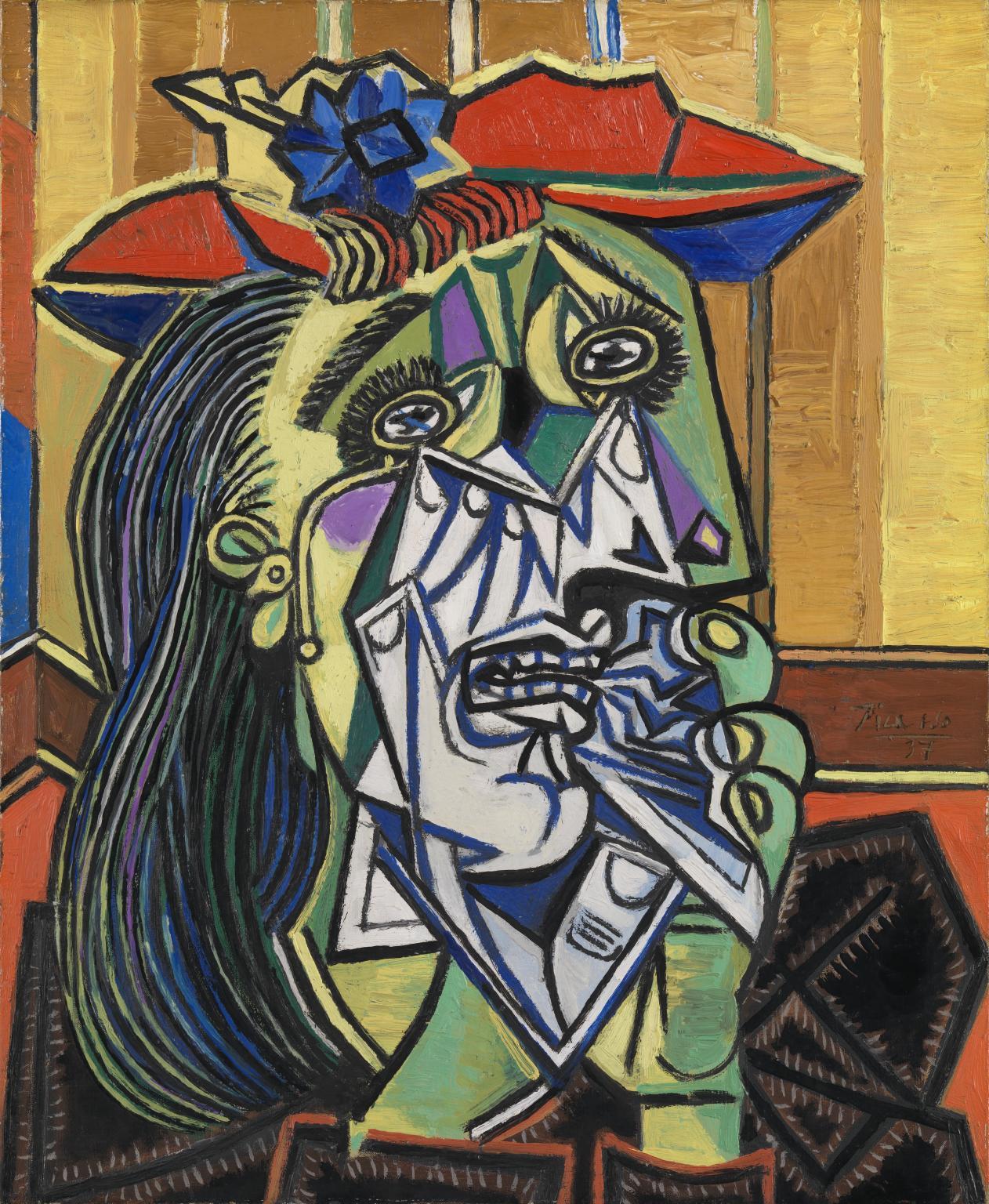 عکس نقاشی پیکاسو به نام زن گریان خلق شده در سال 1937