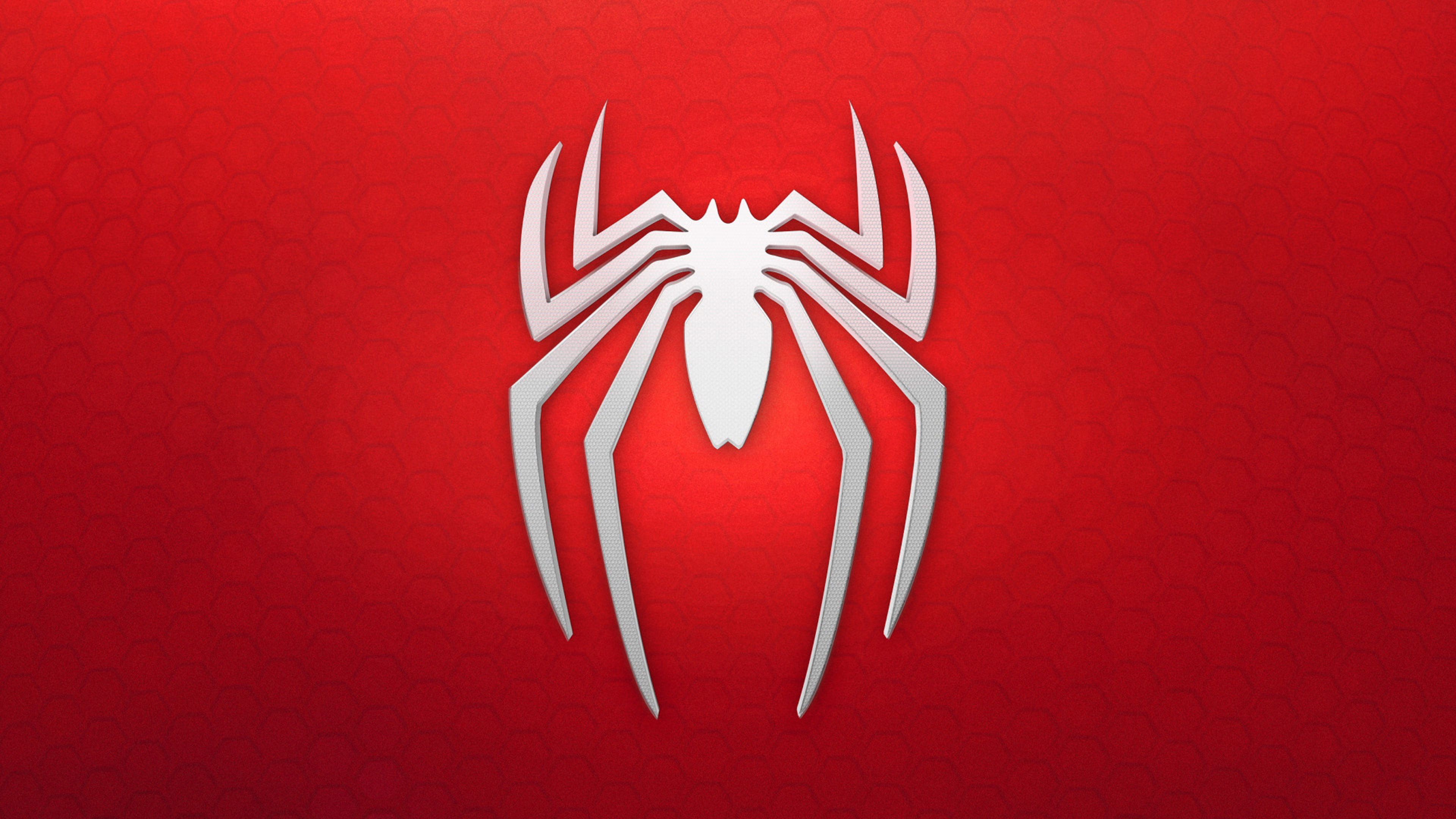 تصور استوک لوگوی مرد عنکبوتی با بک گراند قرمز 