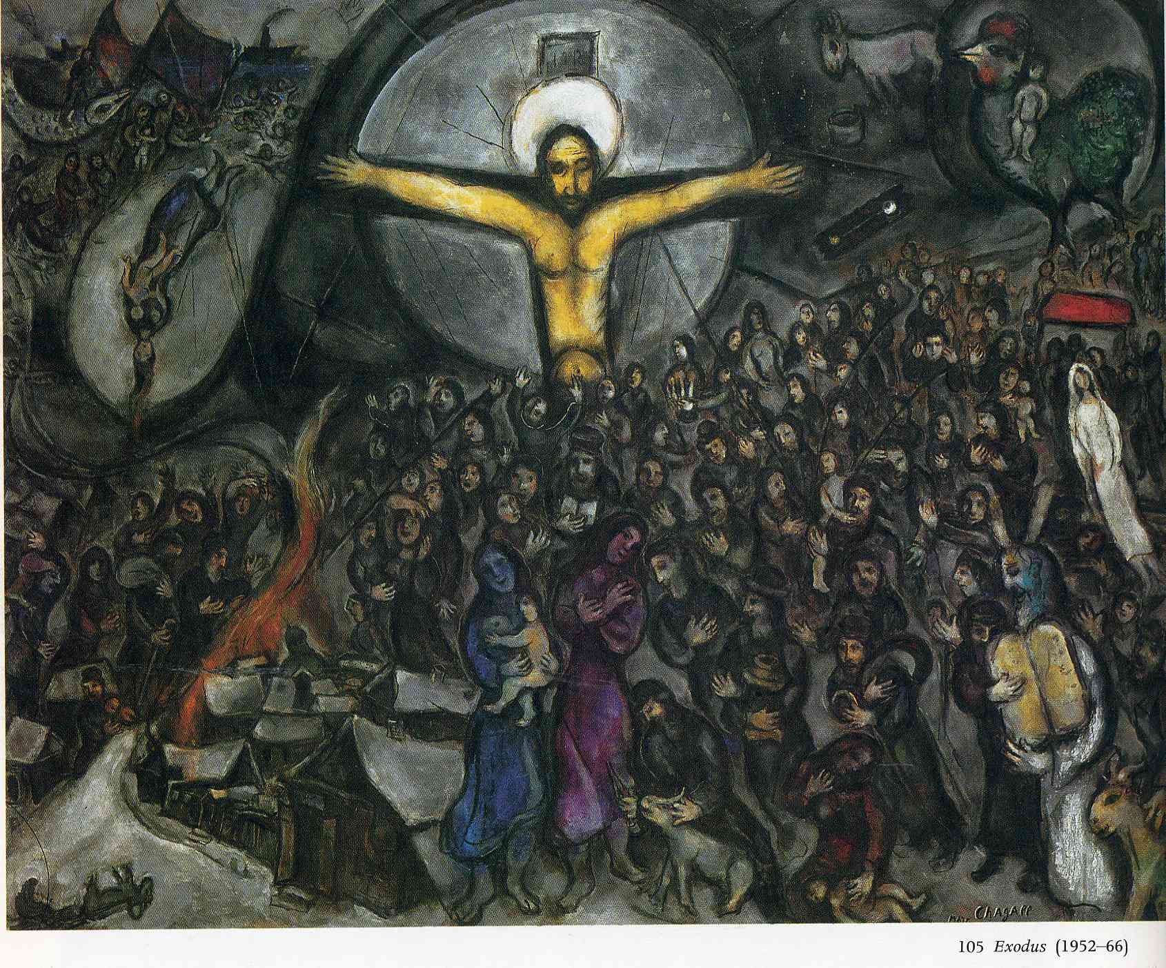 دانلود عکس اثر مارک شاگال از صلیب عیسی مسیح به صورت رایگان 