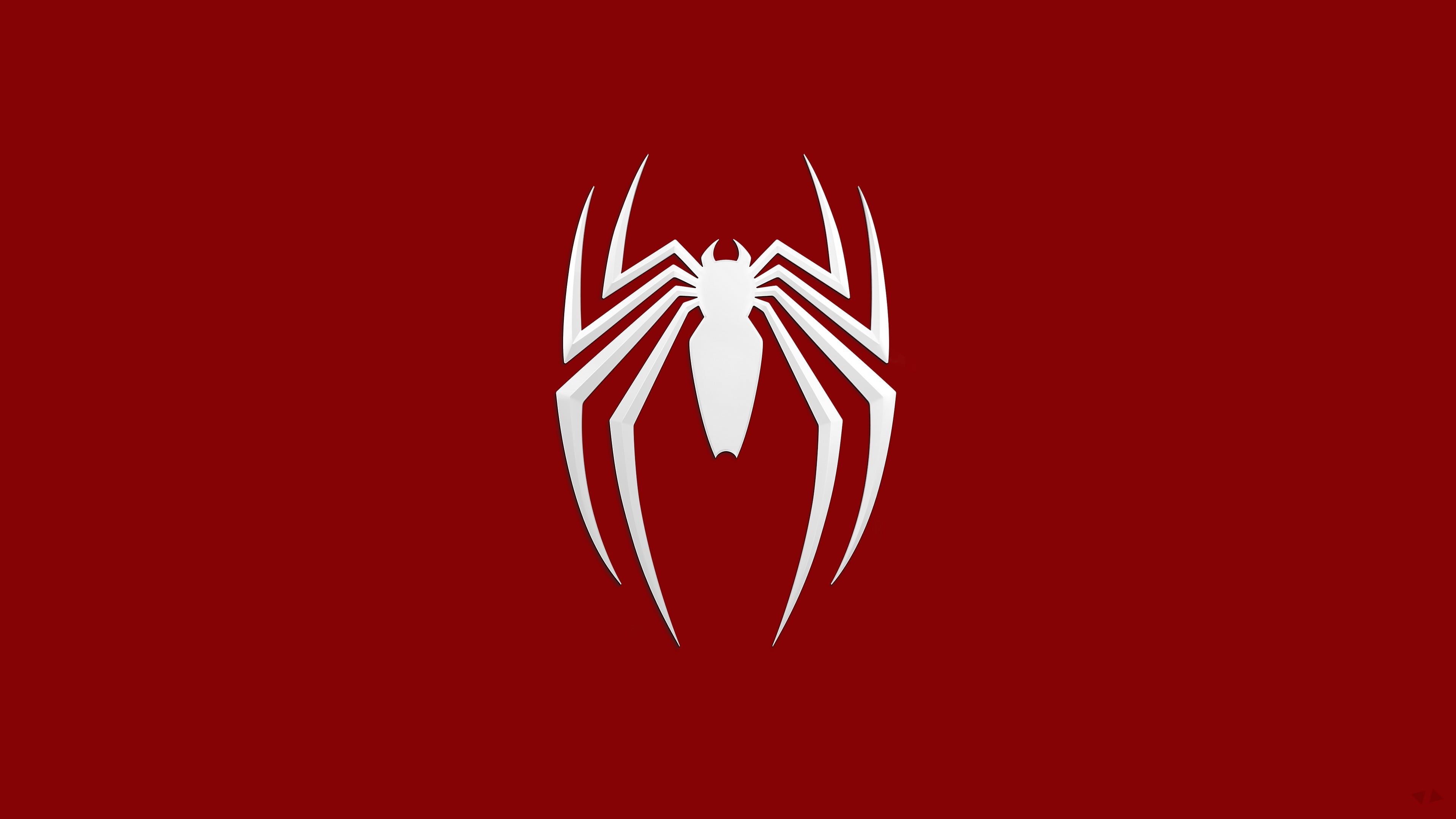لوگوی مرد عنکبوتی زیبا و خاص با والپیپر قرمز 