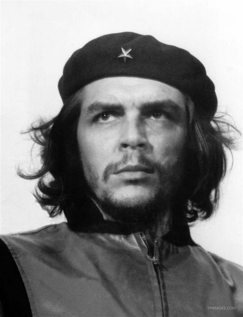 تصویر سیاه و سفید ارنستو چه‌ گوارا شخصیت اصلی انقلاب کوبا برای پروفایل 