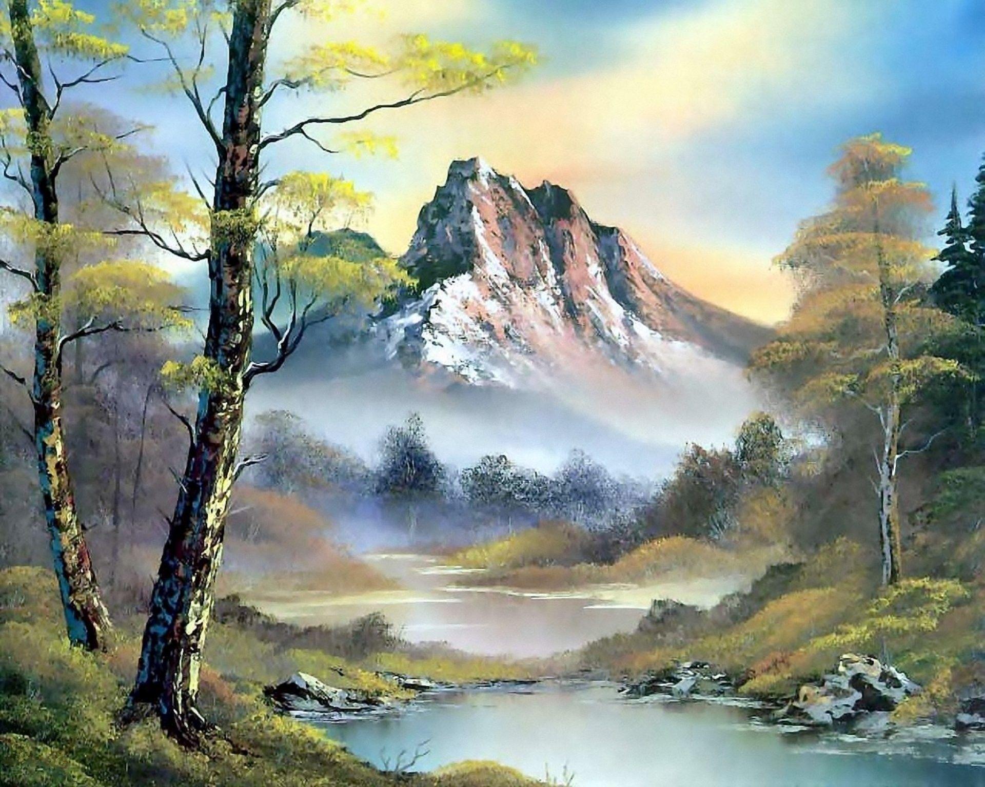 عکس نقاشی طبیعت زمستانی بسیار زیبا و خاص از میکل آنژ