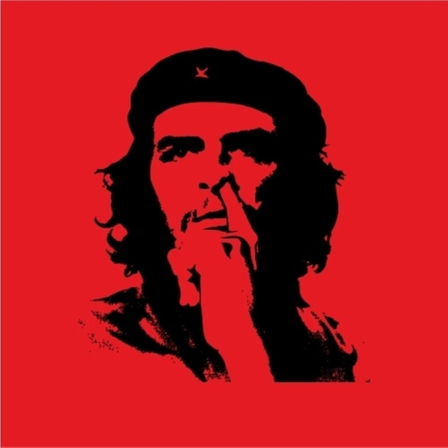 دانلود عکس استوک گرافیکی چه‌ گوارا انقلاب کننده کوبا با زمینه قرمز 