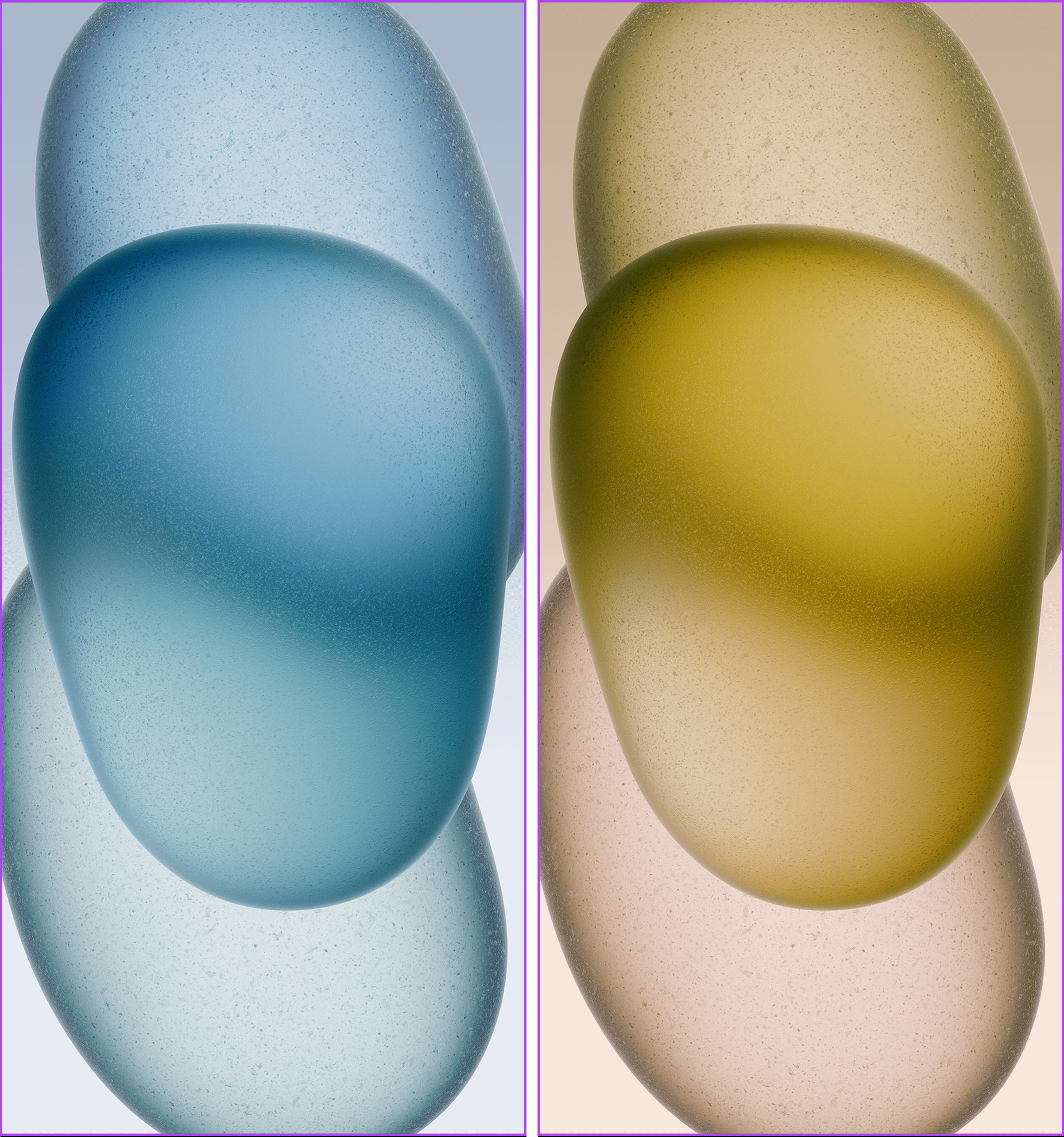عکس زمینه جالب آیفون ۱۵ در دو رنگ زرد و آبی