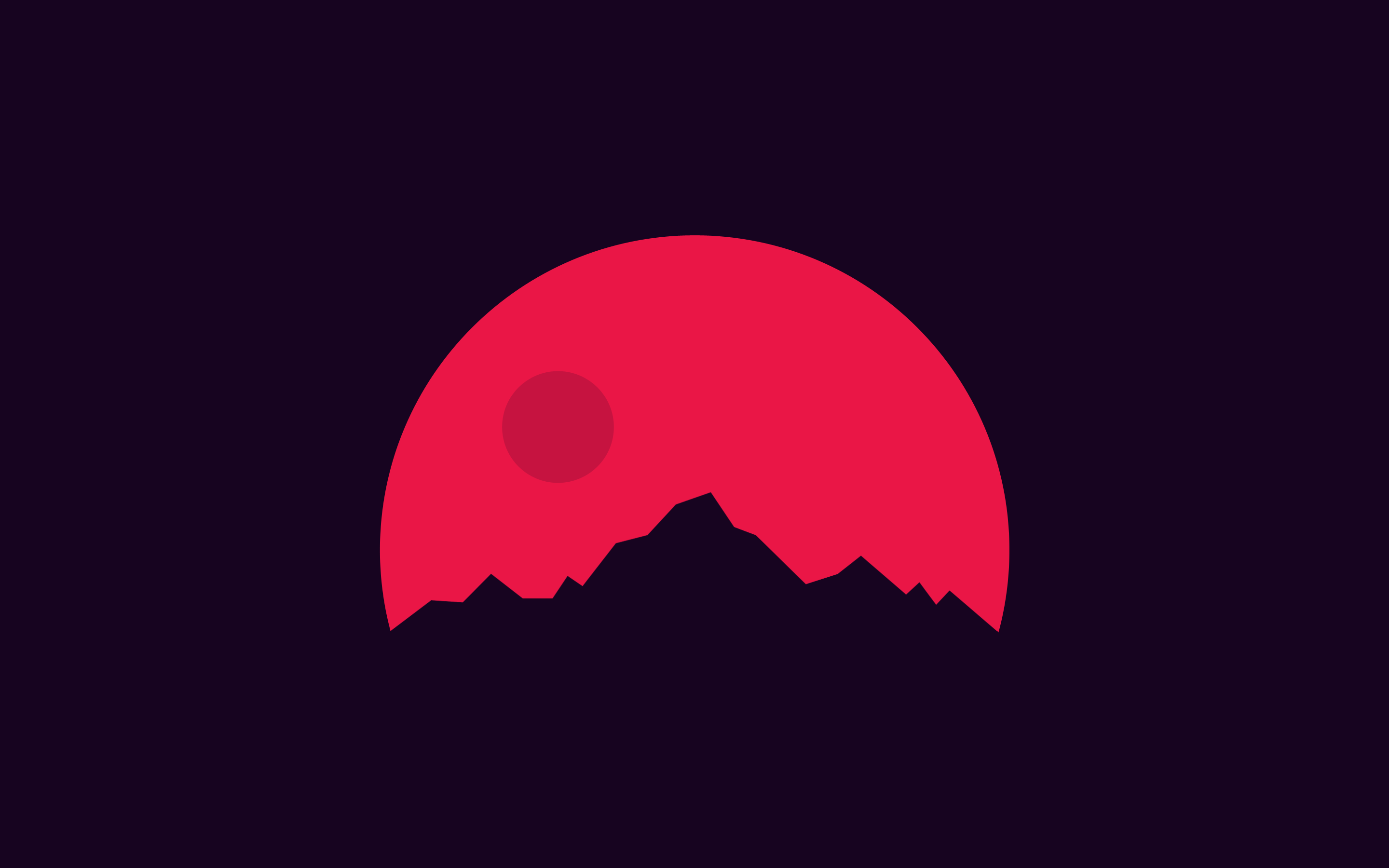 بک گراند ماه قرمز طراحی شده به سبک مینیمالیستی