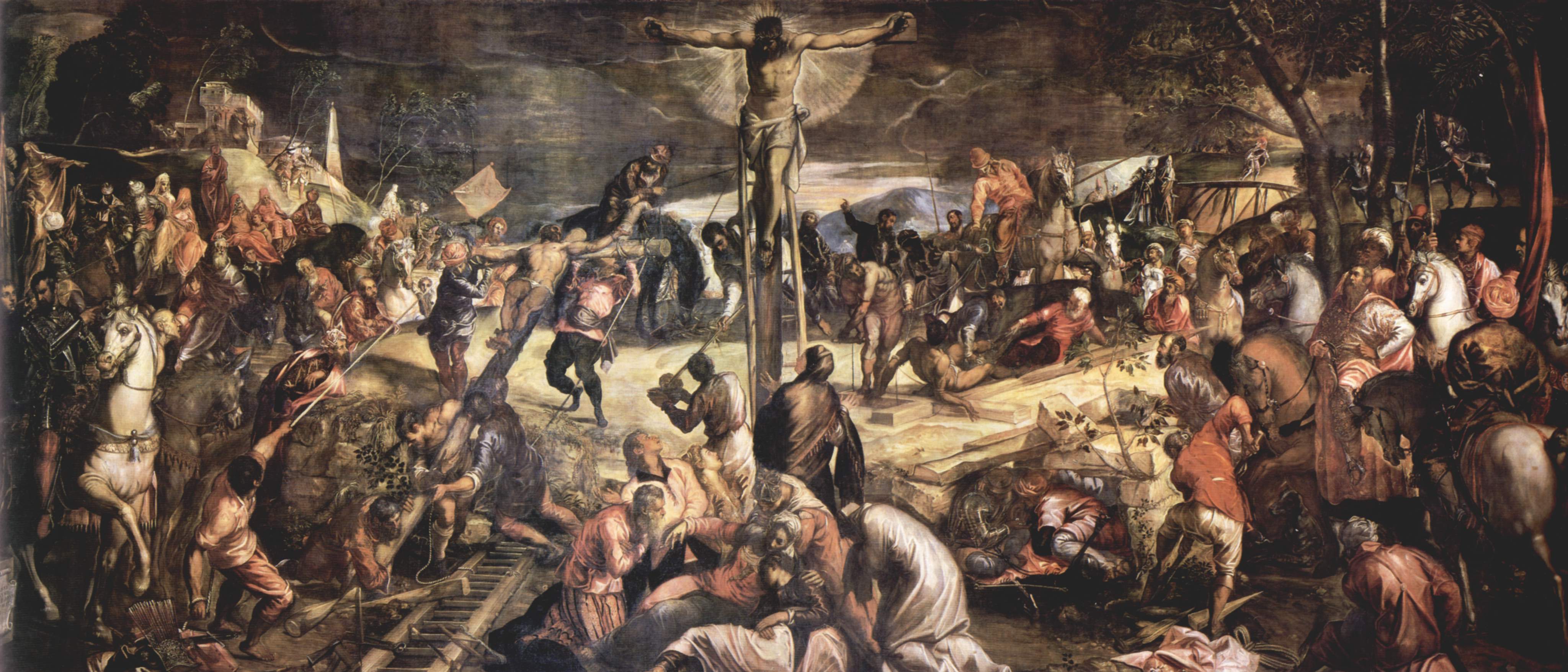 والپیپر نقاشی رنسانس از به صلیب کشیدن عیسی مسیح 