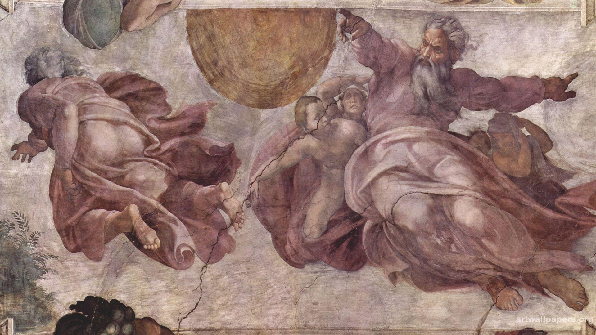 دانلود دیوار نگاره و نقاشی روز حساب اثر میکل آنژ Michelangelo 