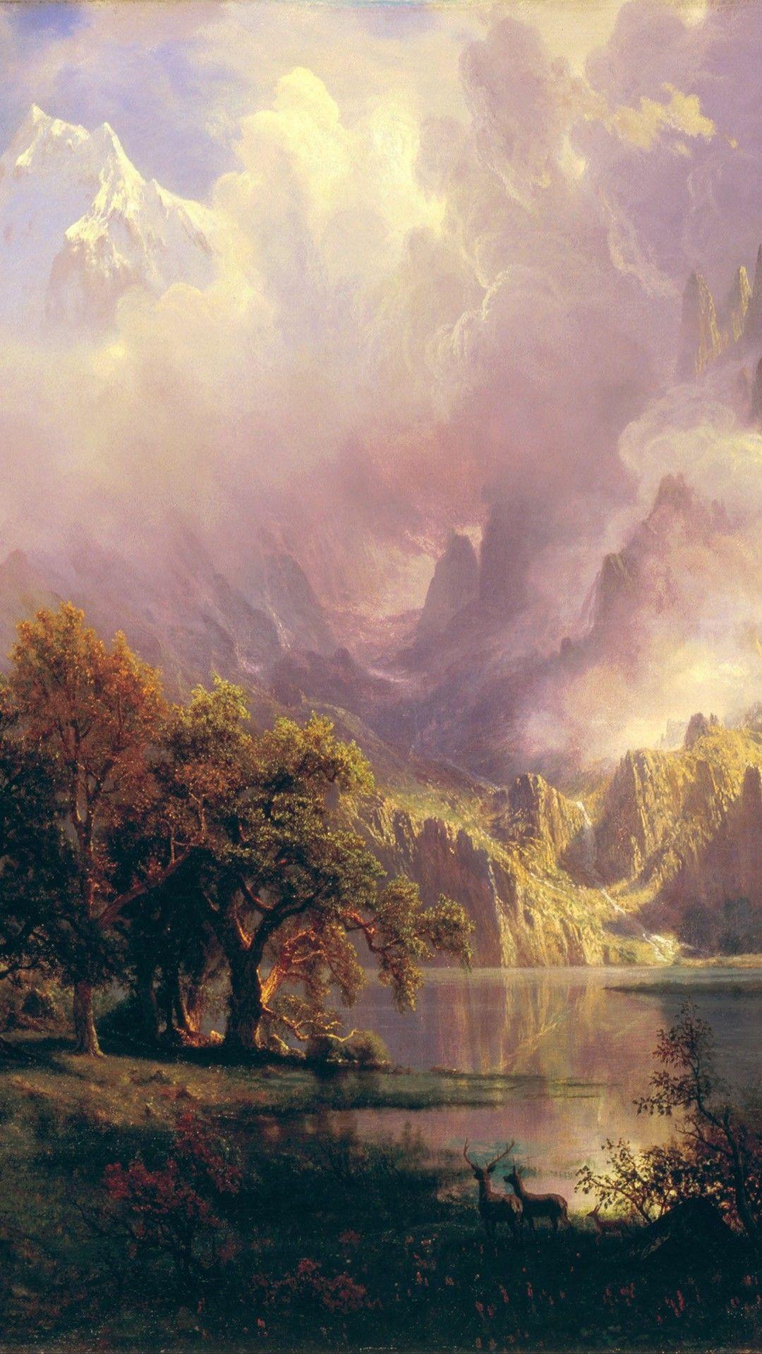 تصویر زمینه نقاشی دوره رنسانس از طبیعت و مناظر طبیعی