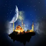 چاپ قاب موبایل و گوشی بک گراند باشکوه اسلامی مسجد النبی کنار هلال ماه تابان